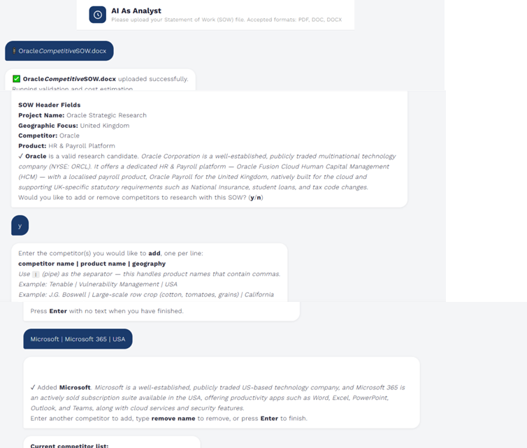 AI As Analyst Screenshot